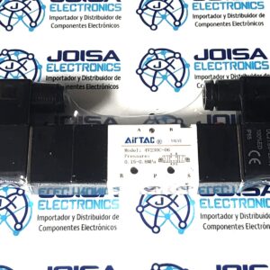 4V230C-06 El 4V230C-06 es una válvula solenoide neumática de 5 vías y 3 posiciones (centro cerrado) con puertos de rosca de 1/8