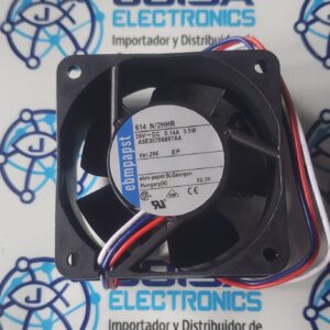 614N/2HHR 40X40X28MM 24V El término 614N/2HHR corresponde a un ventilador axial de corriente continua (CC/DC) de alta velocidad fabricado por la reconocida marca alemana ebm-papst, utilizado principalmente para la refrigeración de inversores, fuentes de alimentación y equipos electrónicos industriales y se comercializa en JOISA ELECTRONICS SAC PROVEEDOR LIMA PERU