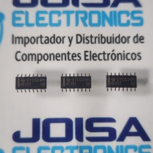 74HC257 El 74HC257 es un circuito integrado digital de alta velocidad basado en tecnología CMOS que funciona como un multiplexor (o selector de datos) cuádruple de 2 entradas con salidas de 3 estados (tri-state). Contiene cuatro circuitos selectores independientes que permiten elegir entre dos fuentes de datos de 4 bits utilizando una única línea de control común y se comercializa en JOISA ELECTRONICS SAC PROVEEDOR LIMA PERU