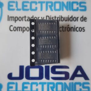 El 74HC595D es un registro de desplazamiento (shift register) de 8 bits con salida en paralelo y pestillo (latch), fabricado en tecnología CMOS de alta velocidad y encapsulado en formato de montaje superficial SOIC-16. Se utiliza principalmente para expandir los pines de salida de microcontroladores como Arduino, ESP32 o Raspberry Pi, permitiendo controlar hasta 8 salidas digitales (como LEDs o relés) usando solo 3 pines del procesador y se comercializa en JOISA ELECTRONICS SAC PROVEEDOR LIMA PERU