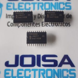 74HC688D El 74HC688D es un circuito integrado digital de la familia CMOS de alta velocidad que funciona como un comparador de magnitud (o identidad) de 8 bits. Su función principal es comparar de forma paralela dos palabras binarias o en código BCD de 8 bits cada una (generalmente etiquetadas como grupos de entrada P y Q) y determinar si son exactamente iguales. y se comercializa en JOISA ELECTRONICS SAC PROVEEDOR LIMA PERU