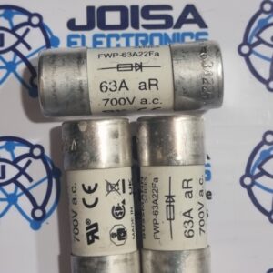 FWP-63A22FA El FWP-63A22FA es un fusible cilíndrico ultra rápido de alta velocidad de la serie Bussmann por Eaton, diseñado específicamente para proteger componentes semiconductores delicados y se distribuye en JOISA ELECTRONICS SAC PROVEEDOR LIMA PERU