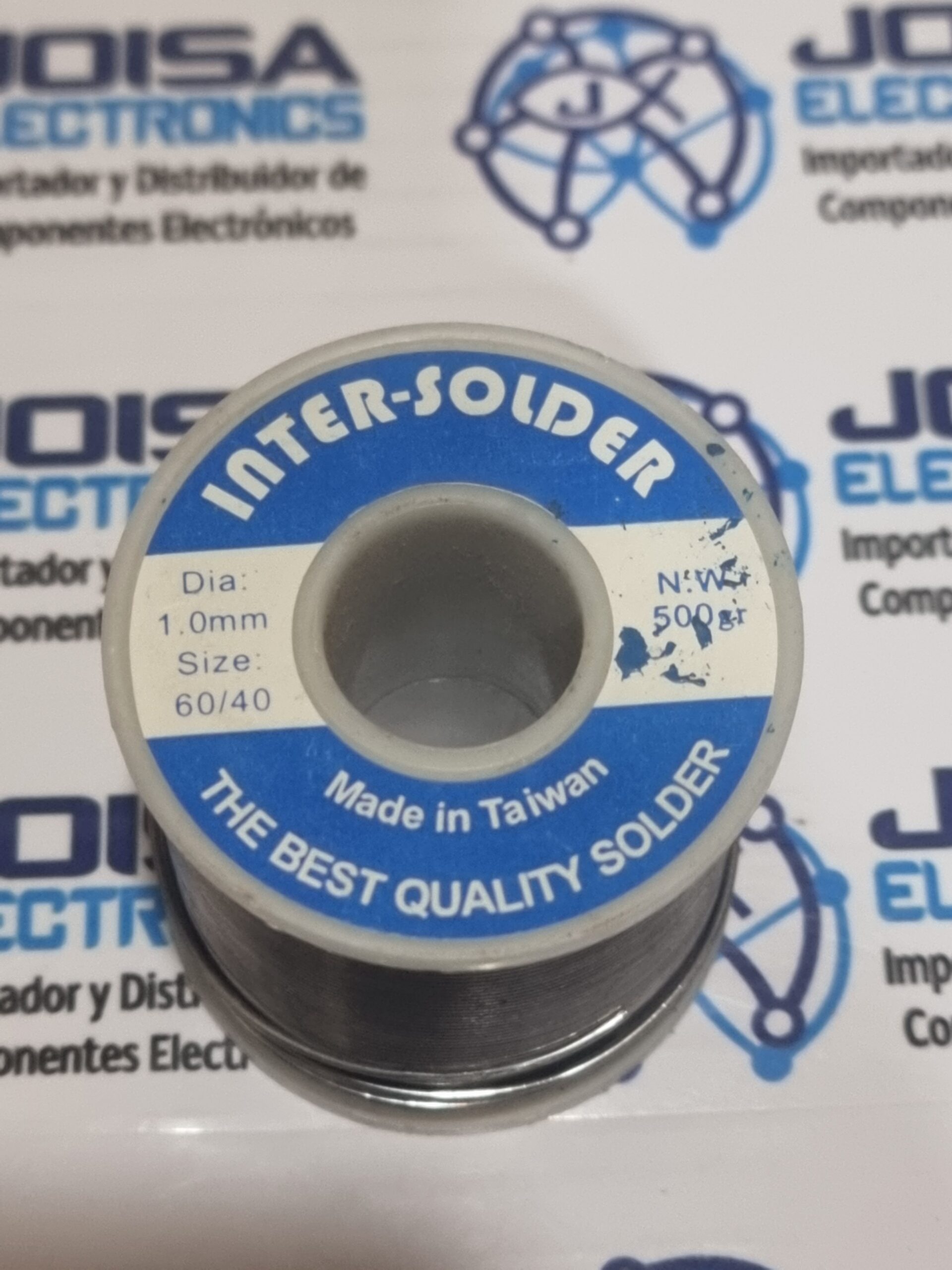 INTERSOLDER 1MM 500GR SOLDADURA ESTAÑO ROLLO DE 1/2KILO 60/40 Y NUCLEO DE COLOFONIA Y SE DISTRIBUYE EN JOISA ELECTRONICS SAS PROVEEDOR LIMA PERU