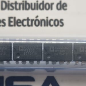 El AD633JNZ es un circuito integrado de multiplicador analógico completo de cuatro cuadrantes fabricado por Analog Devices. Viene en un encapsulado plástico de inserción DIP de 8 pines (PDIP) y destaca por no requerir componentes externos ni calibración gracias a su ajuste preciso por láser y se comercializa en JOISA ELECTRONICS SAC PROVEEDOR LIMA PERU