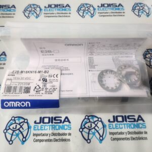 E2B-M18KN16-M1-B2 El código E2B-M18KN16-M1-B2 corresponde a un sensor de proximidad inductivo cilíndrico de la marca OMRON. Está diseñado para detectar objetos metálicos sin contacto en entornos industriales estándar. y se comercializa en JOISA ELECTRONICS SAC PROVEEDOR LIMA PERU