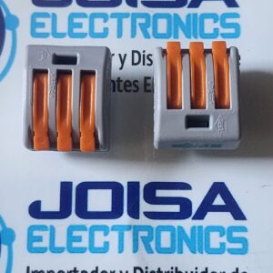 PCT-223 El PCT-223 es un conector eléctrico de empalme rápido con palanca de resorte diseñado para realizar conexiones de cables de forma segura, rápida y sin herramientas. Este bloque de terminales destaca por su diseño lineal o de base fija, lo que facilita el orden y la sujeción en cajas de distribución, paneles industriales o proyectos de iluminación y se comercializa en JOISA ELECTRONICS SAC PROVEEDOR LIMA PERU