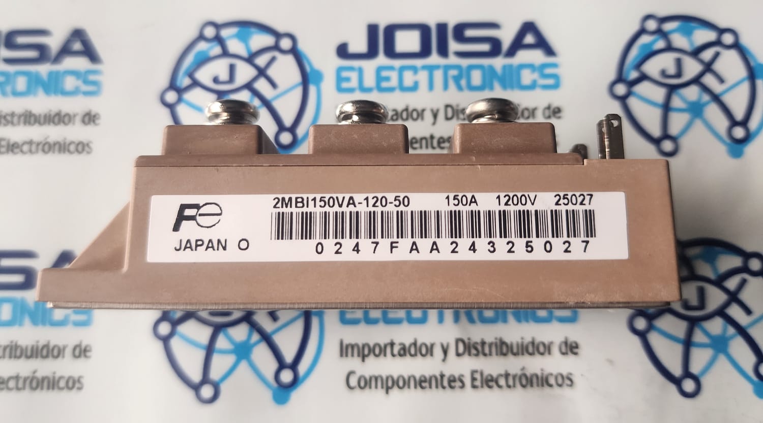 2MBI150VA-120-50 El 2MBI150VA-120-50 es un módulo semiconductor IGBT dual (tipo 2 en 1 / medio puente) de alto rendimiento fabricado por Fuji Electric. Pertenece a la serie V de la marca y está diseñado para aplicaciones industriales de conmutación de alta velocidad y gran potencia. y se comercializa en JOISA ELECTRONICS SAC PROVEEDOR LIMA PERU
