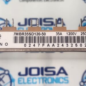 7MBR35SD120-50 El 7MBR35SD120-50 Es un módulo IGBT (Módulo Integrado de Potencia o PIM) fabricado por la marca Fuji Electric (de la serie S).. . . . Este producto se utiliza por separado en transformadores motorizados (inversores), amplificadores de servocontrol hwan y UPS (Sistema de Alimentación Ininterrumpida). y se comercializa en JOISA ELECTRONICS SAC PROVEEDOR LIMA PERU