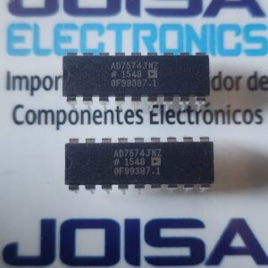 AD7574JNZ El AD7574JNZ es un conversor analógico-digital (ADC) de 8 bits fabricado por Analog Devices. Está diseñado para ser directamente compatible con microprocesadores a través de una interfaz paralela, comportándose de manera similar a una memoria RAM o ROM lenta. y se comercializa en JOISA ELECTRONICS SAC PROVEEDOR LIMA PERU