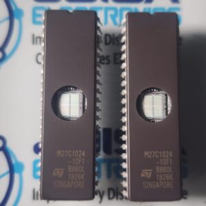 M27C1024-10F1 El M27C1024-10F1 es una memoria UV EPROM (memoria de solo lectura programable y borrable por rayos ultravioleta) de 1 Megabit (1 Mb) fabricada principalmente por STMicroelectronics. y se comercializa en JOISA ELECTRONICS SAC PROVEEDOR LIMA PERU