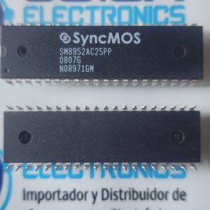 SM8952AC25PP El SM8952AC25PP es un microcontrolador de 8 bits fabricado por SyncMOS Technologies. Pertenece a la familia 8052 y es totalmente compatible con la arquitectura tradicional 8051. Este chip está diseñado principalmente para sistemas embebidos de control simple y aplicaciones de legado que operan a 5 voltios. y se comercializa en JOISA ELEC TRONICS SAC PROVEEDOR LIMA PERU