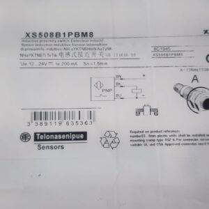 XS508B1PBM8 El XS508B1PBM8 es un sensor de proximidad inductivo cilíndrico de la marca Telemecanique Sensors (anteriormente parte de Schneider Electric). Se utiliza principalmente en la automatización industrial para detectar la presencia de objetos metálicos sin necesidad de contacto físico. y se comercializa en JOISA ELECTRONICS SAC PROVEEDOR LIMA PERU
