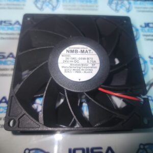 El modelo 3615KL-05W-B70 es un ventilador axial de refrigeración industrial de alto rendimiento, fabricado por la marca NMB Technologies (NMB-MAT). Está diseñado para la disipación de calor en equipos de telecomunicaciones, servidores, automatización CNC y variadores de frecuencia (como los inversores ABB ACS510/550)y se comercializa en JOISA ELECTRONICS SAC PROVEEDOR LIMA PERU