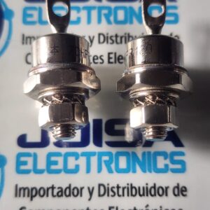 50hf120 El 50HF120 es un diodo rectificador de potencia de tipo espárrago (tornillo) diseñado para alta corriente y voltaje. Su función principal es convertir corriente alterna (AC) en corriente continua (DC) en entornos industriales exigentes • Corriente Nominal (\(I_{F(AV)}\)): 50 A (Amperios). • Voltaje Inverso Máximo (\(V_{RRM}\)): 1200 V (Voltios).y se comercializa en JOISA ELECTRONICS SAC PROVEEDOR LIMA PERU