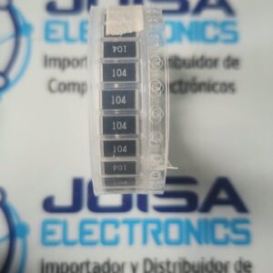 RK73B3ATTE104J El componente RK73B3ATTE104J es una resistencia de película gruesa de montaje superficial (SMD) fabricada por la empresa KOA Speer Electronics. A continuación se detallan sus especificaciones técnicas principales: • Valor de resistencia: 100 kΩ (kiloohmios). • Tolerancia: ±5%. • Potencia nominal: 1 W (vatio). • Formato / Encapsulado: 2512 en código de pulgadas (6332 en sistema métrico). • Tensión máxima de trabajo: 200 V. y se comercializa en JOISA ELECTRONICS SAC PROVEEDOR LIMA PERU